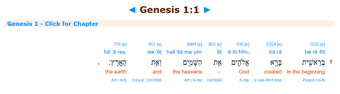Source: Screenshot from the website.
https://biblehub.com/interlinear/genesis/1-1.htm