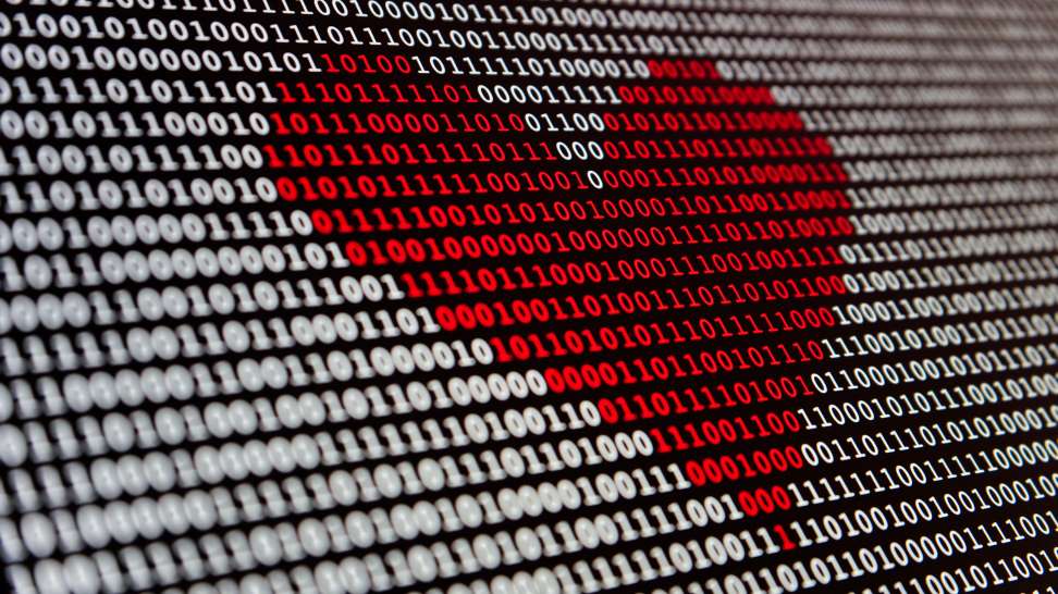 Red Heart in Binary
