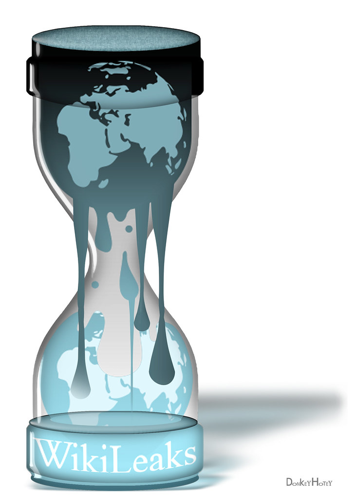 "Wikileaks Logo - Illustration" by DonkeyHotey is licensed under CC BY-SA 2.0